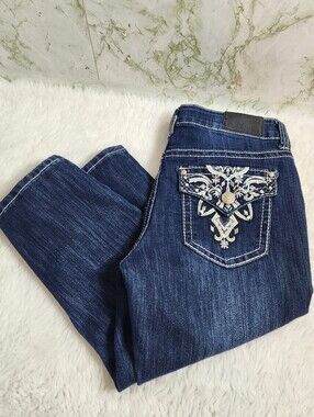 Love Indigo Premium Bling Jean Capris